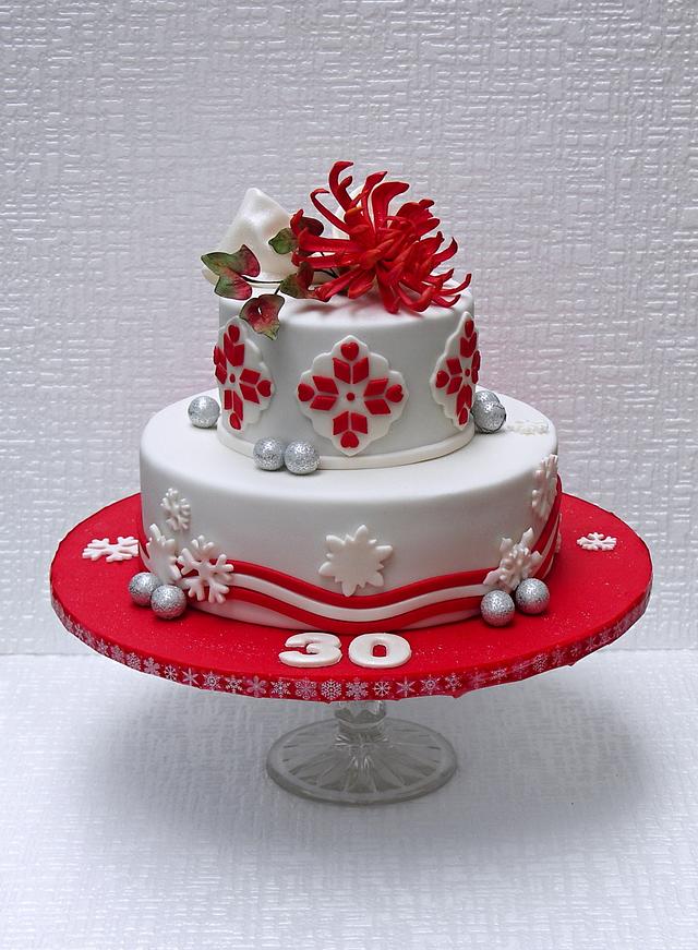 Winter birthday cake - Decorated Cake by Zuzana Bezakova - CakesDecor