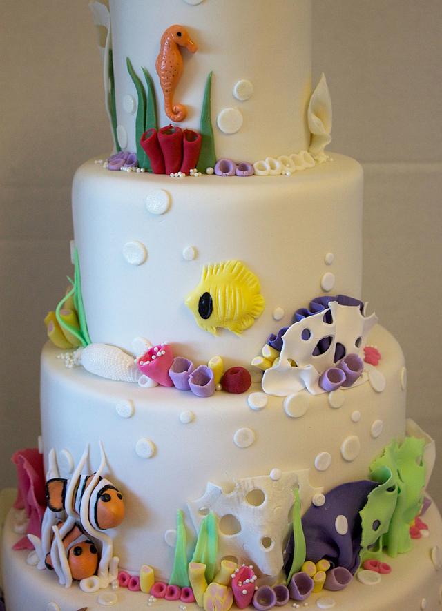 scuba diving wedding cake - Cake by jill chant - CakesDecor