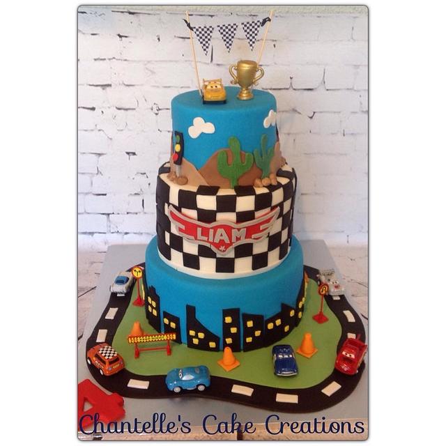 Cars - Decorated Cake by Chantelle's Cake Creations - CakesDecor