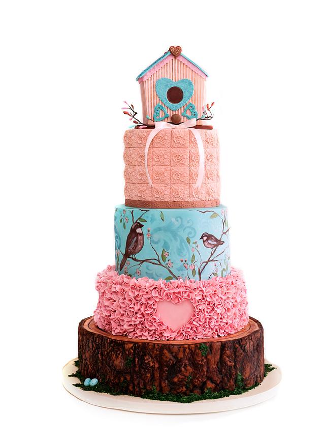 So Flo competition entry- Bird House cake