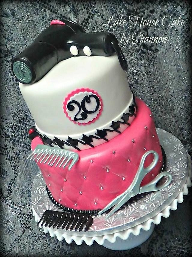 Hair Stylist's Birthday Cake Decorated Cake by CakesDecor