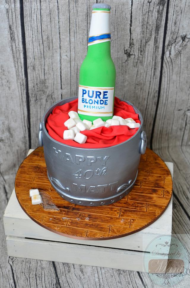 Ice bucket cake Decorated Cake by designed by mani CakesDecor