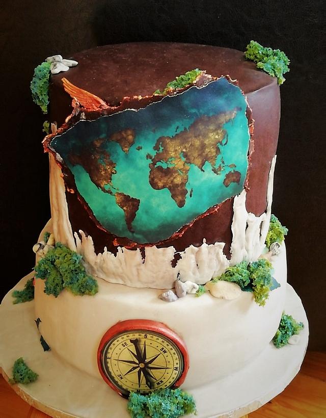 Travel cake Decorated Cake by babkaKatka CakesDecor