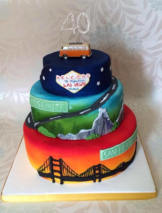 road trip cake