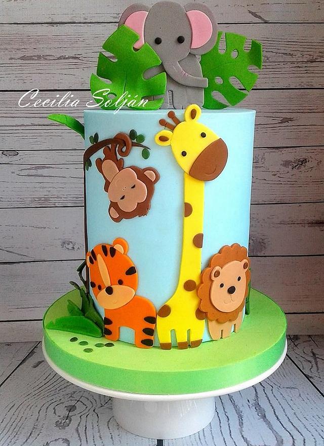 Torta Animalitos De La Selva Cake By Cecilia Soljan Cakesdecor