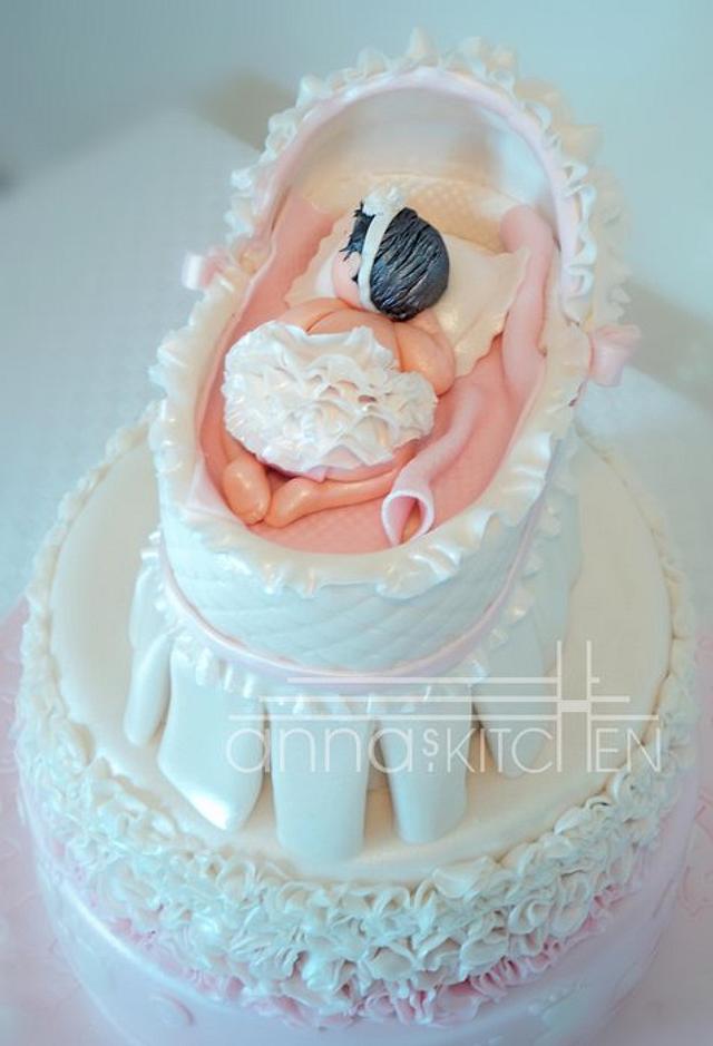 Daksha’s Naming Ceremony Cake ! Cake by Anna Mathew CakesDecor