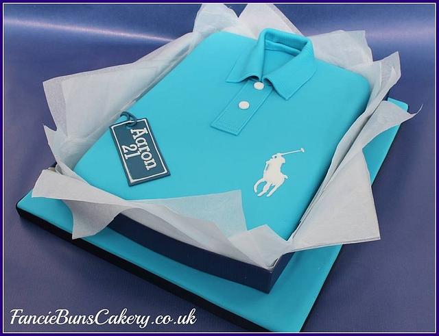 Ralph Lauren Electric Blue Polo Shirt - Decorated Cake by - CakesDecor