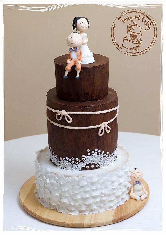 Ganache wedding cake