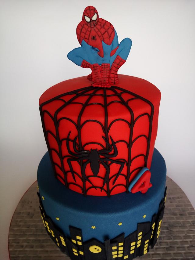 spiderman cake - Cake by Mariana Frascella - CakesDecor