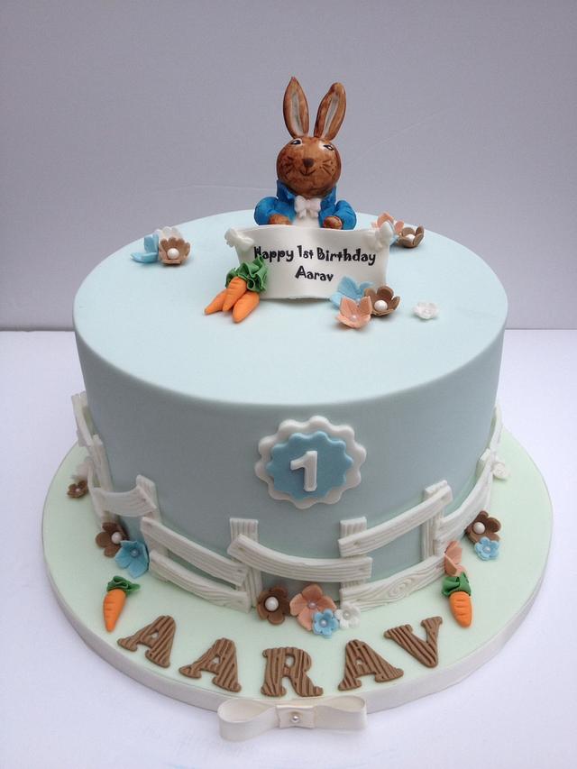 Peter Rabbit 1st Birthday Cake Cake by Isabelle CakesDecor