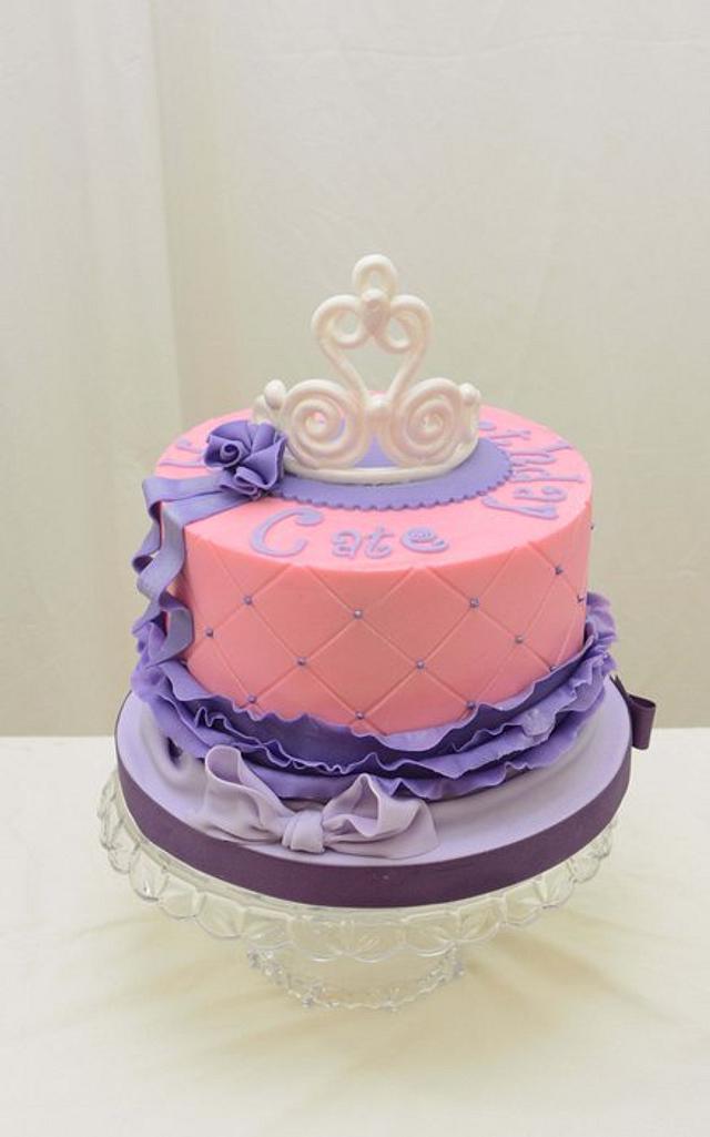 40 Best Lambeth Cake Ideas : Pink and Yellow Princess Cake