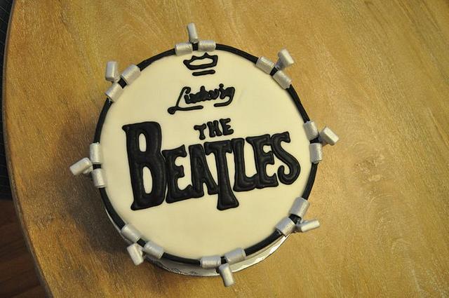 Beatles Drum Cake