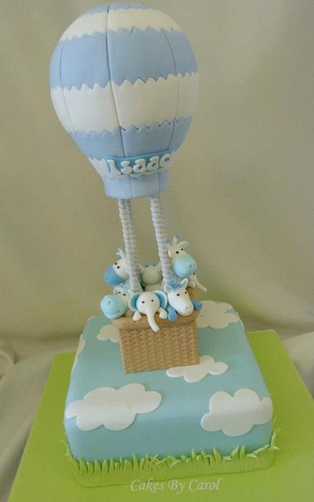 Hot air Balloon Christening - Cake by Carol - CakesDecor