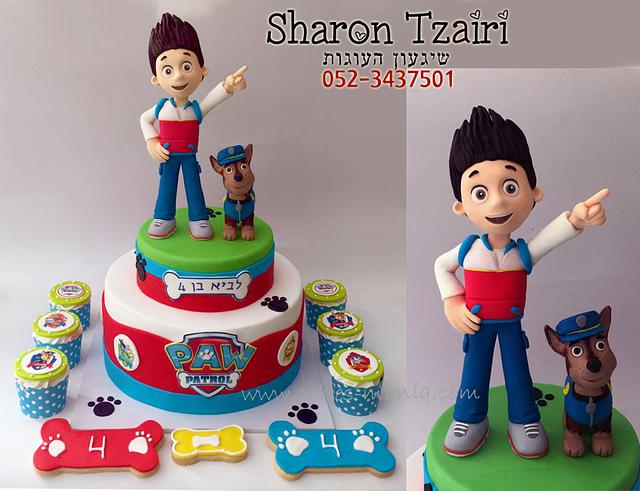 paw patrol cake, cupcakes and cookies - Decorated Cake by - CakesDecor