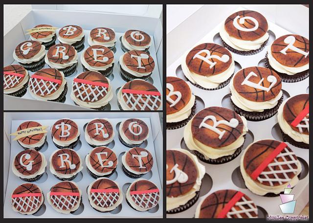 Basketball Themed Cupcakes - Decorated Cake By - Cakesdecor