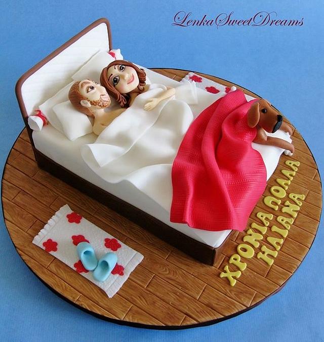Couple In Bed Cake Cake By Lenkasweetdreams Cakesdecor 