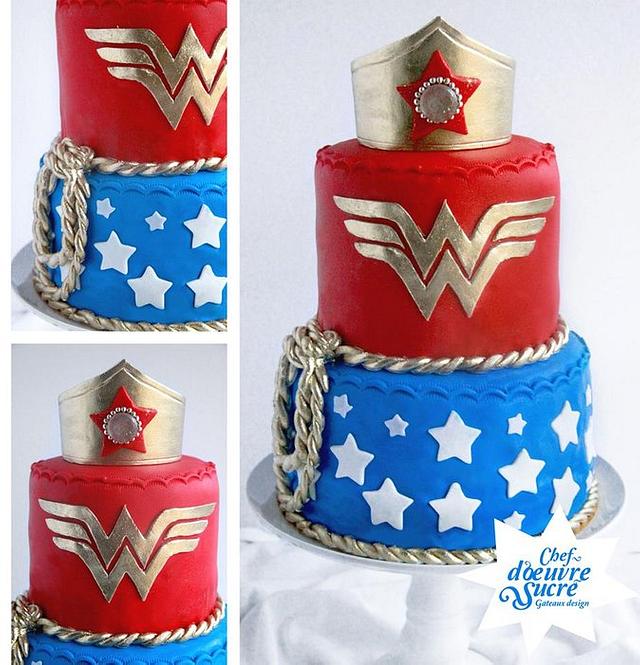 Wonder Woman Cake Decorated Cake By Chefdoeuvresucre Cakesdecor