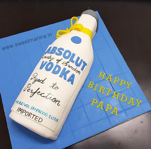 Absolut Vodka Bottle Shaped 3d Cake Cake By Sweet Cakesdecor