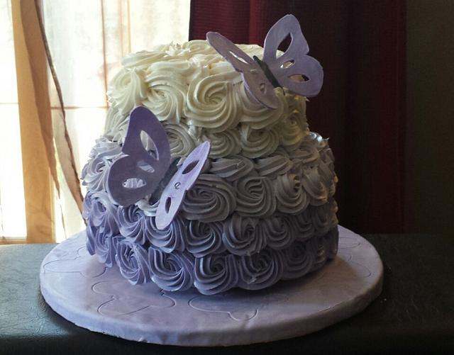 Purple Butterfly - Cake by LeTash - CakesDecor