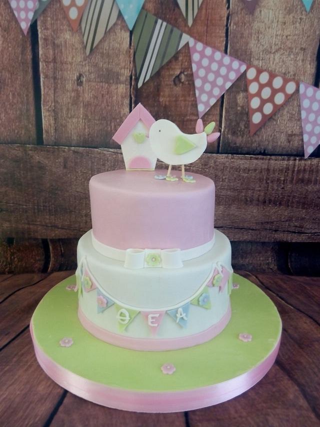 Christening Cake - Decorated Cake by SKF - CakesDecor