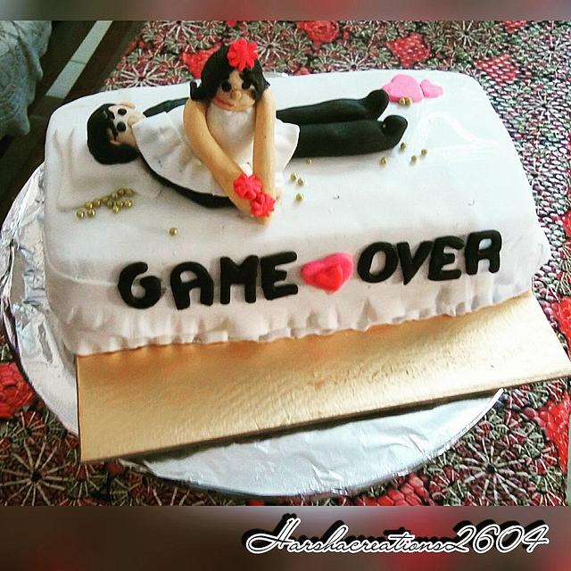 Game Over Bachelor Party Cake - BPC-0088 | Bachelor Party Cakes