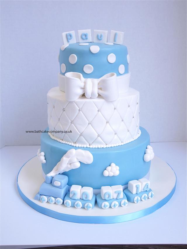 Baby Boy Christening Cake - Decorated Cake by - CakesDecor