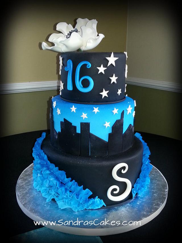 Verrassend New York City Themed Sweet Sixteen - cake by Sandrascakes - CakesDecor XE-68