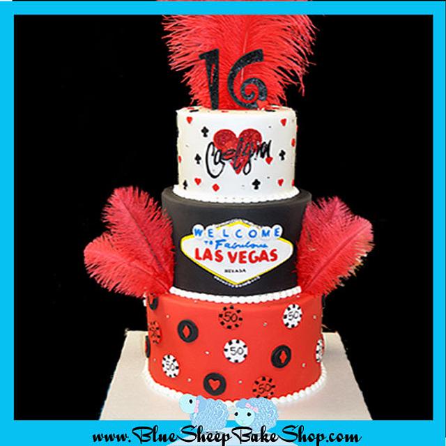 Sweet 16 Las Vegas Cake Decorated Cake by Karin CakesDecor