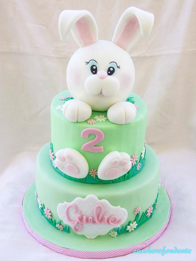 Little Bunny Cake Decorated Cake By Zuccherofondente Cakesdecor