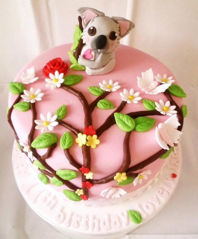 Koala Cake Decorated Cake by BellaButterflys CakesDecor