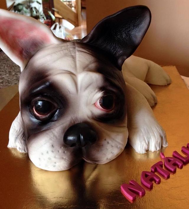 French buldog cake - Decorated Cake by dortikyodjanicky - CakesDecor