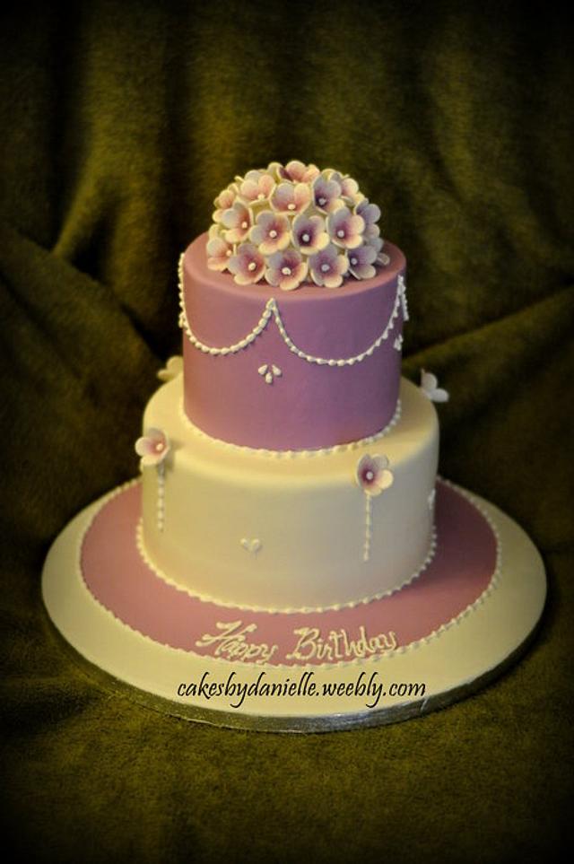 Lilac Bouquet Cake By CBD CakesDecor