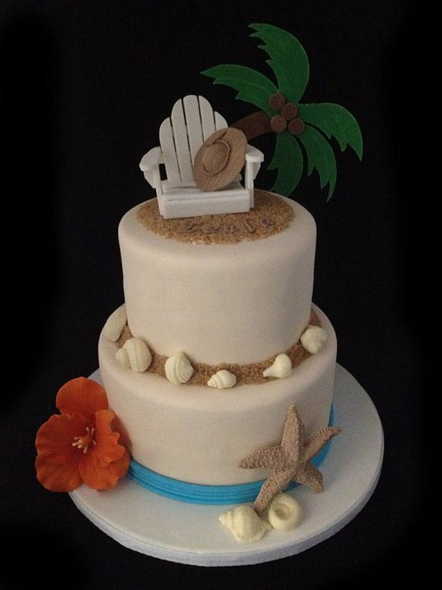 Beach Theme Cake - Decorated Cake by The SweetBerry - CakesDecor