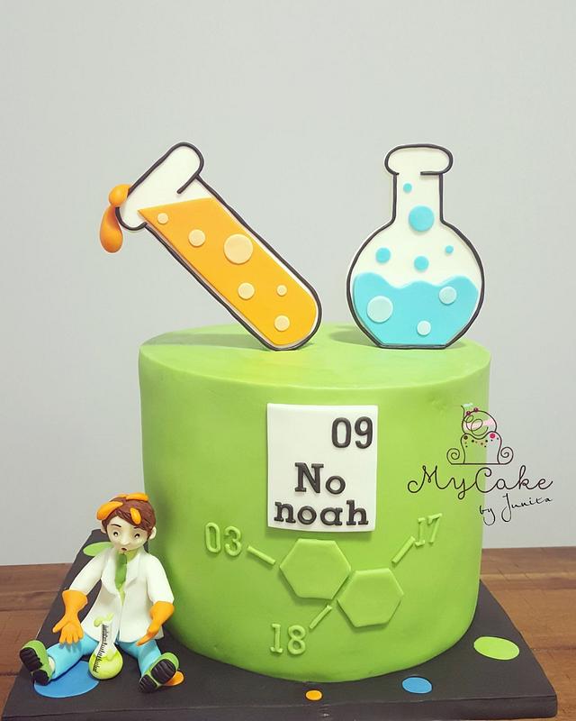 Science cake for little scientist :) - Decorated Cake by - CakesDecor