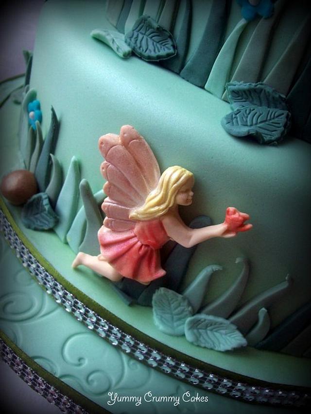 Fairy themed wedding cake - Cake by Yummy Crummy Cakes - CakesDecor