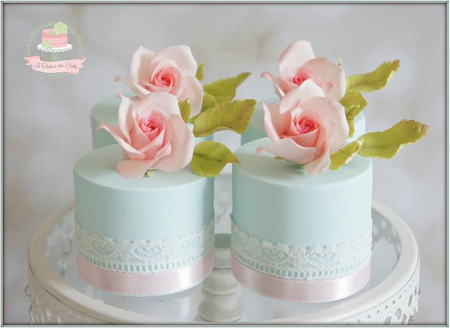 Wedding cake, mini cakes and cupcakes - Cake by Jo - CakesDecor