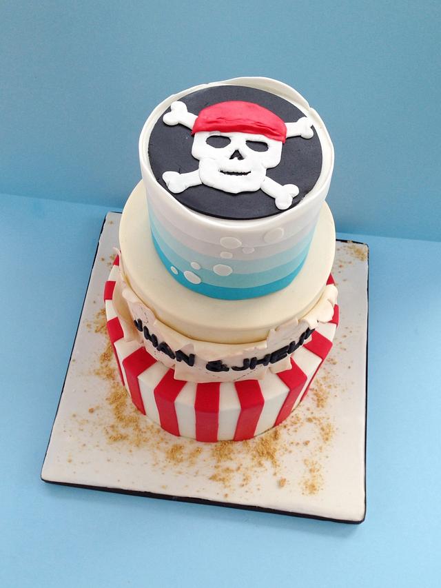 Pirate theme cake - Cake by BAKED - CakesDecor