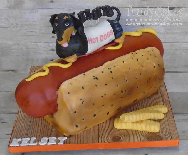 Sausage Dog Decorated Cake by TrudyCakes CakesDecor