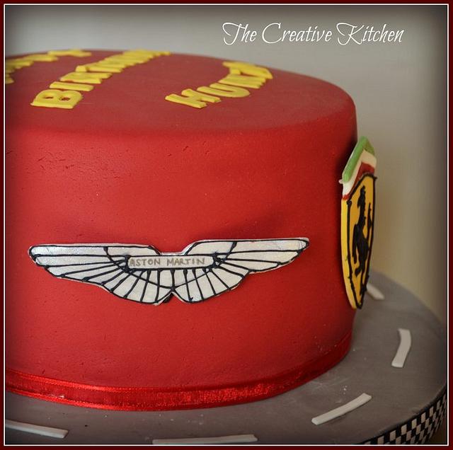Sports car cake and cookies