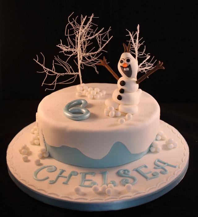 Frozen theme birthday cake