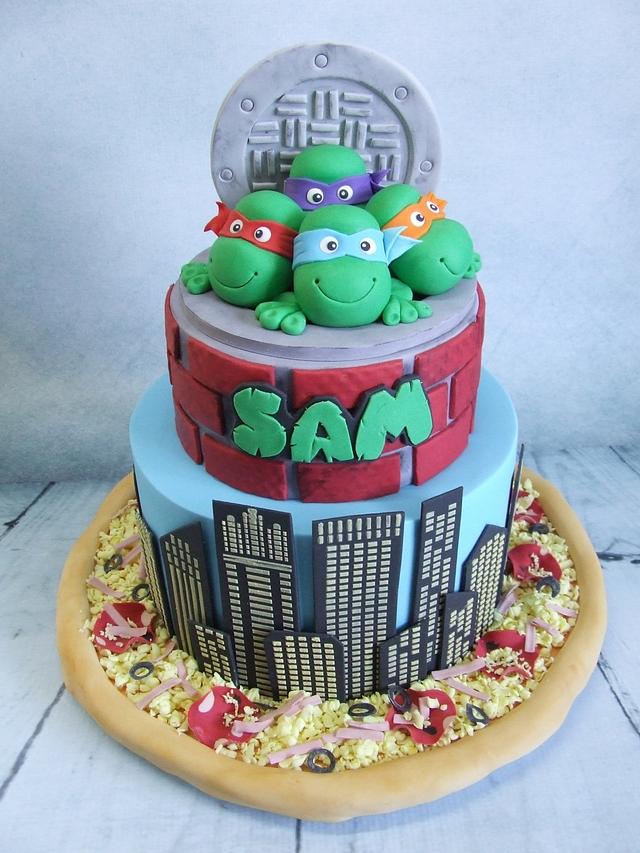 Sam's Ninja Turtle Cake! - Decorated Cake By Cake A - Cakesdecor