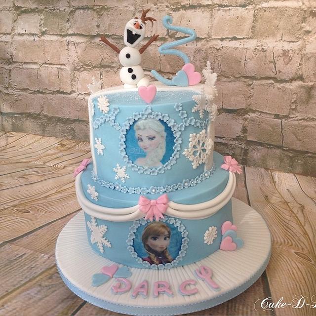 Frozen 3rd Birthday Cake - Decorated Cake by Sweet Lakes - CakesDecor