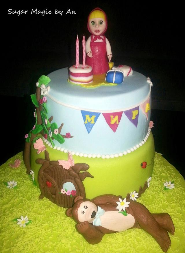 Masha And The Bear Decorated Cake By Antonia Lazarova Cakesdecor 1504