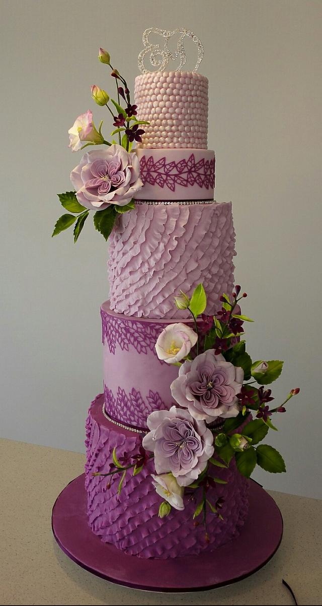 Purple wedding cake ...