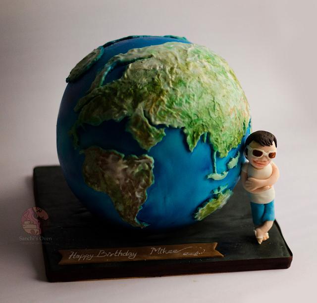 Globe cake, Europe side | The fondant is a very rough outlin… | Flickr