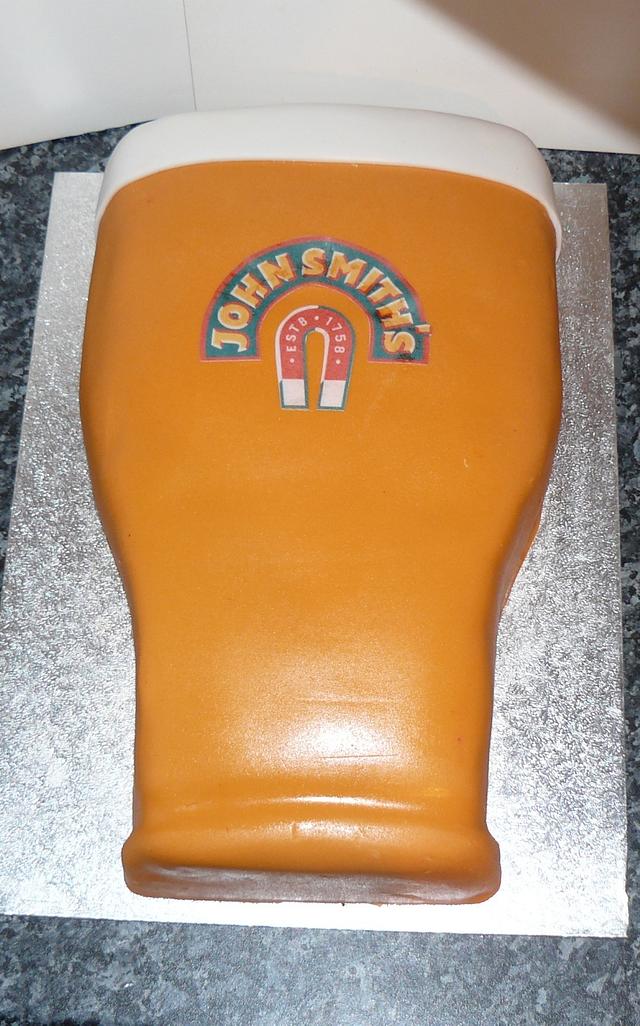 Giant John Smiths Beer Glass Cake Cake by Krazy CakesDecor