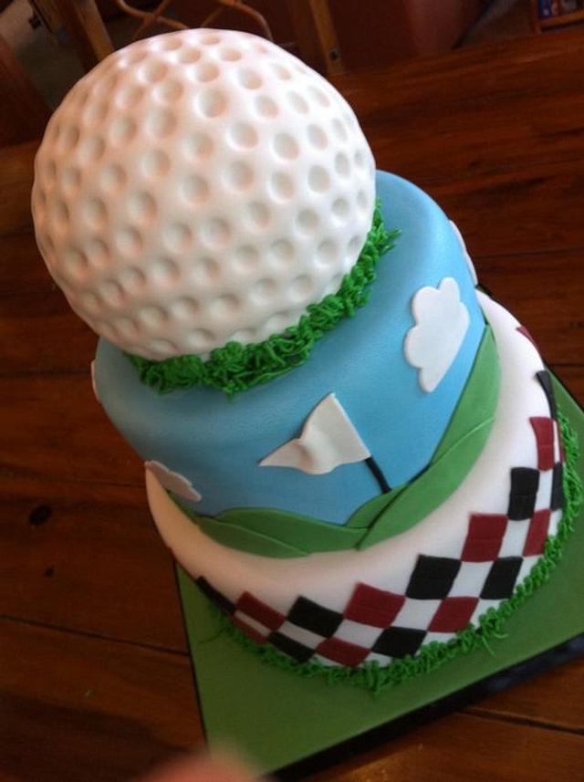 Golf-Themed Groom's Cake - Cake by Kendra - CakesDecor