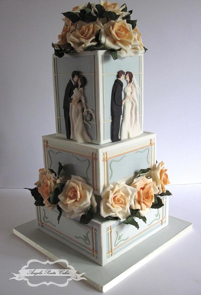 Art Nouveau Wedding Cake