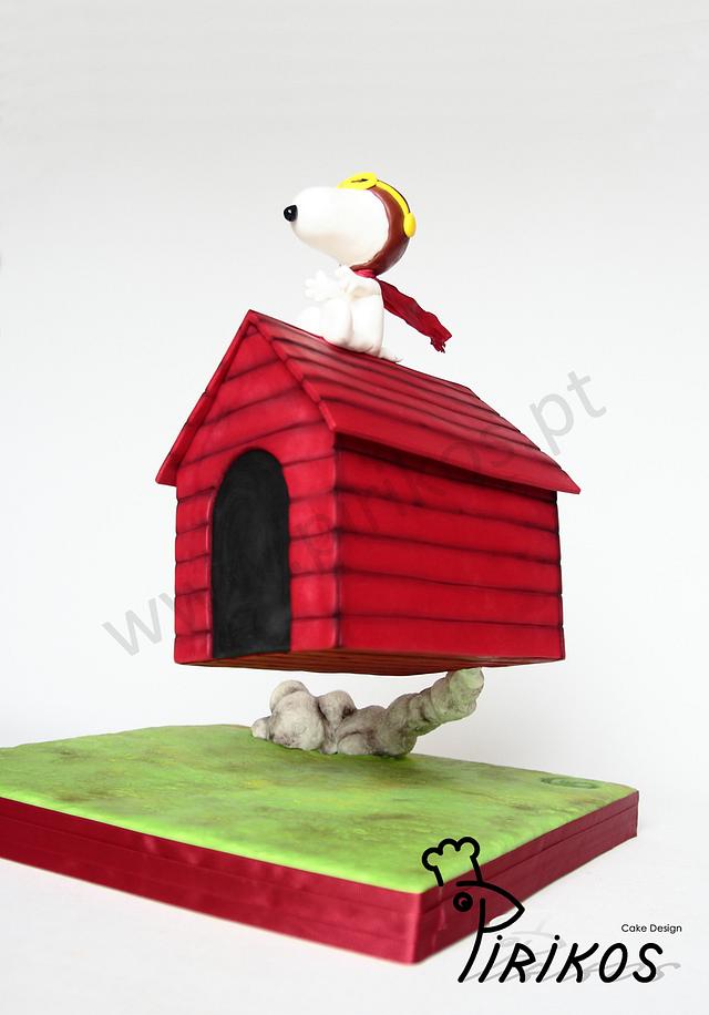 Snoopy Flying House Cake By Pirikos Cake Design Cakesdecor