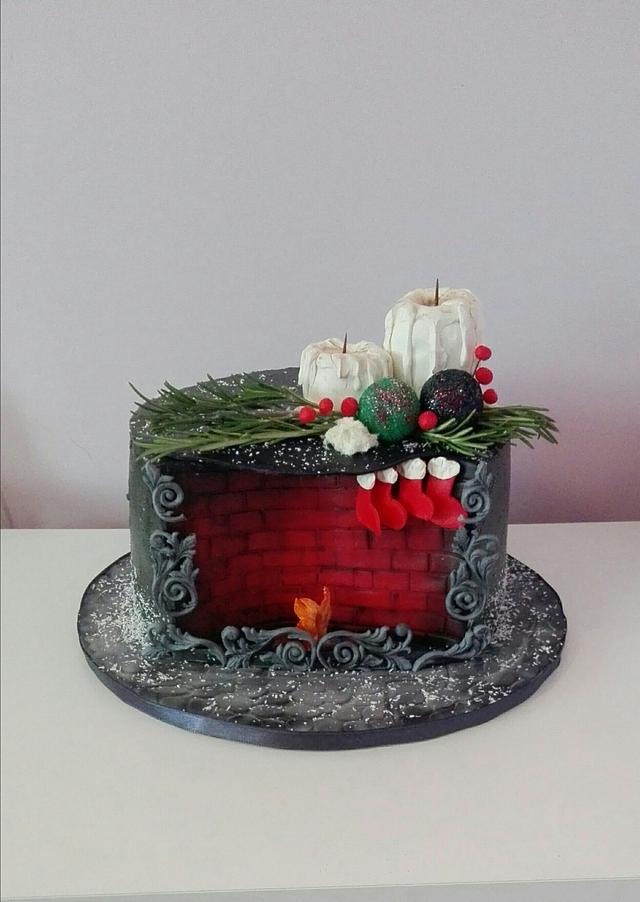 Merry Christmas cake - Decorated Cake by Geri - CakesDecor